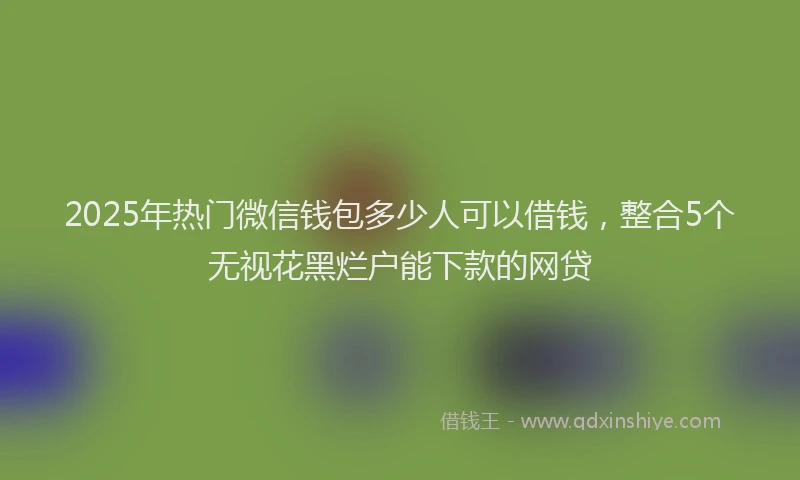 2025年热门微信钱包多少人可以借钱，整合5个无视花黑烂户能下款的网贷