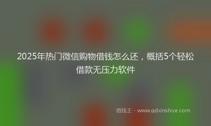 2025年热门微信购物借钱怎么还，概括5个轻松借款无压力软件