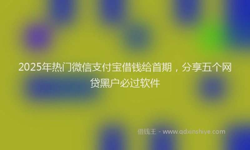 2025年热门微信支付宝借钱给首期，分享五个网贷黑户必过软件