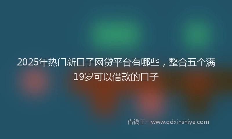 2025年热门新口子网贷平台有哪些，整合五个满19岁可以借款的口子