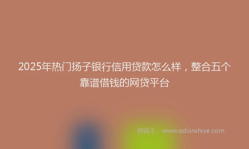 2025年热门扬子银行信用贷款怎么样，整合五个靠谱借钱的网贷平台