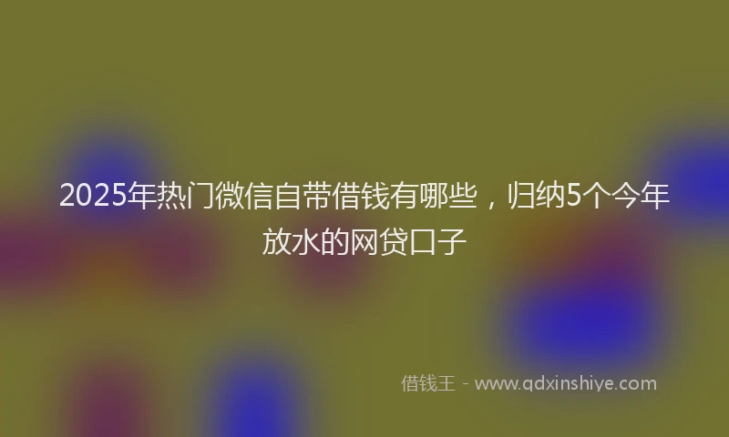 2025年热门微信自带借钱有哪些，归纳5个今年放水的网贷口子