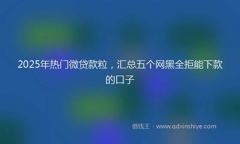 2025年热门微贷款粒，汇总五个网黑全拒能下款的口子
