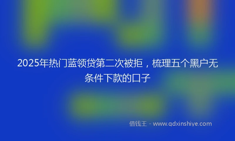 2025年热门蓝领贷第二次被拒，梳理五个黑户无条件下款的口子
