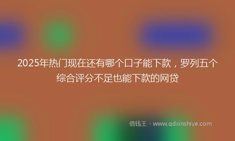 2025年热门现在还有哪个口子能下款，罗列五个综合评分不足也能下款的网贷