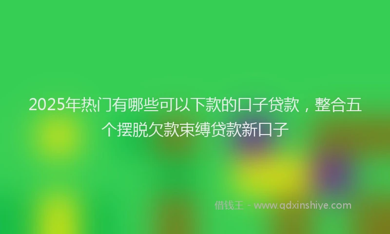2025年热门有哪些可以下款的口子贷款，整合五个摆脱欠款束缚贷款新口子