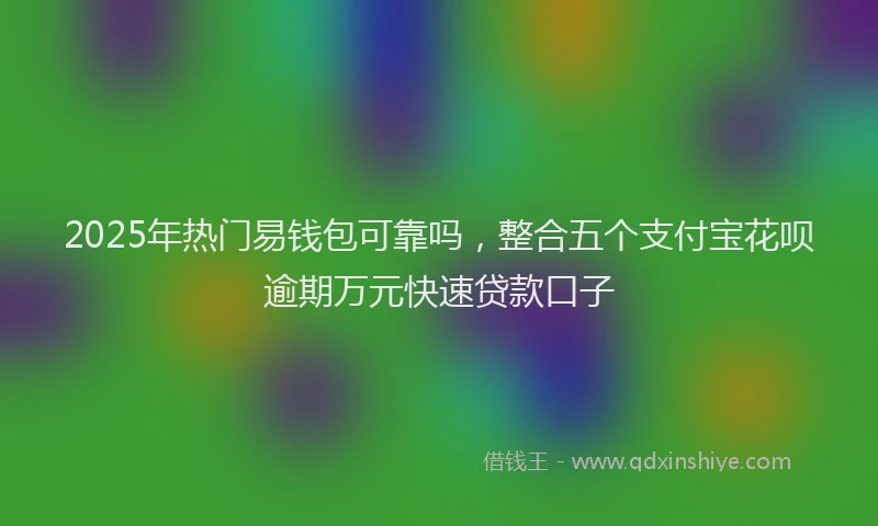 2025年热门易钱包可靠吗，整合五个支付宝花呗逾期万元快速贷款口子