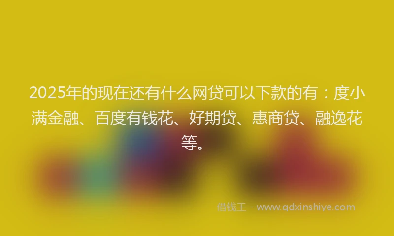2025年的现在还有什么网贷可以下款的有：度小满金融、百度有钱花、好期贷、惠商贷、融逸花等。