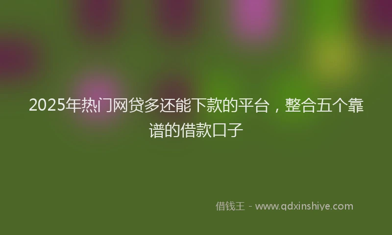 2025年热门网贷多还能下款的平台，整合五个靠谱的借款口子