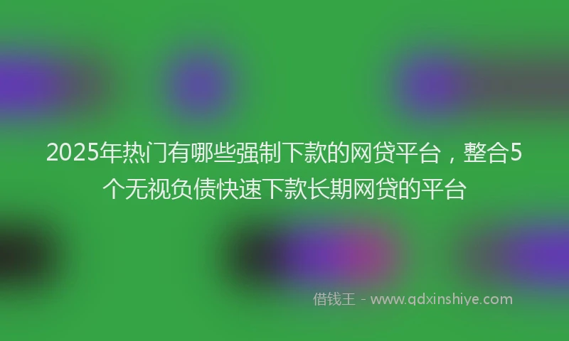 2025年热门有哪些强制下款的网贷平台，整合5个无视负债快速下款长期网贷的平台