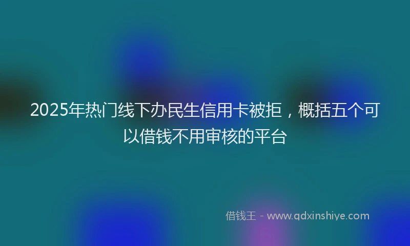 2025年热门线下办民生信用卡被拒，概括五个可以借钱不用审核的平台