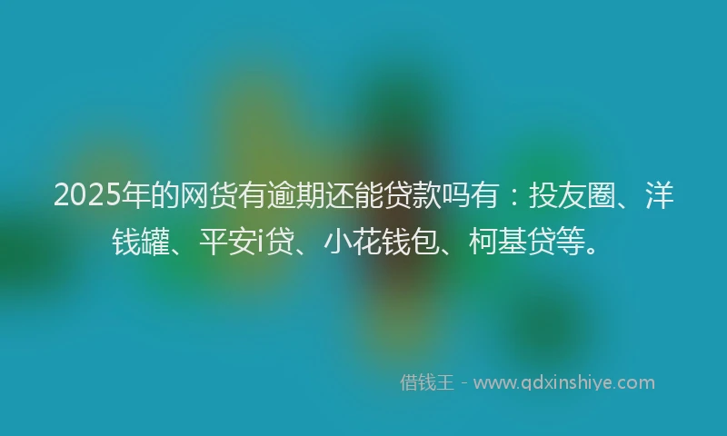 2025年的网货有逾期还能贷款吗有：投友圈、洋钱罐、平安i贷、小花钱包、柯基贷等。