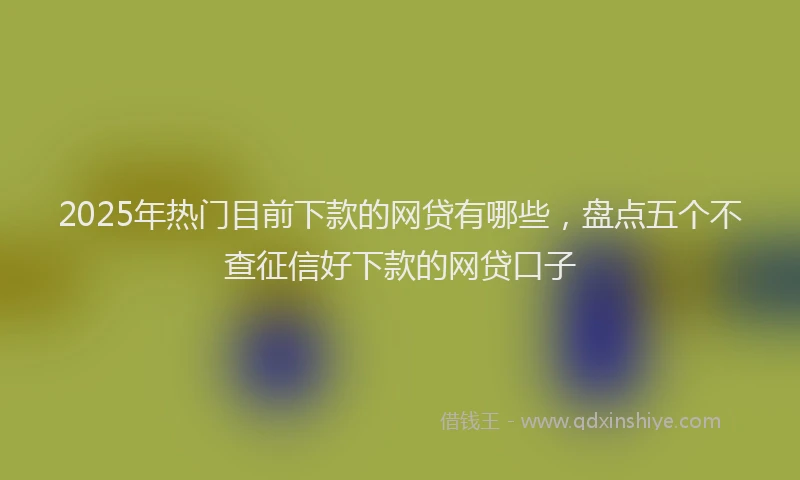2025年热门目前下款的网贷有哪些，盘点五个不查征信好下款的网贷口子
