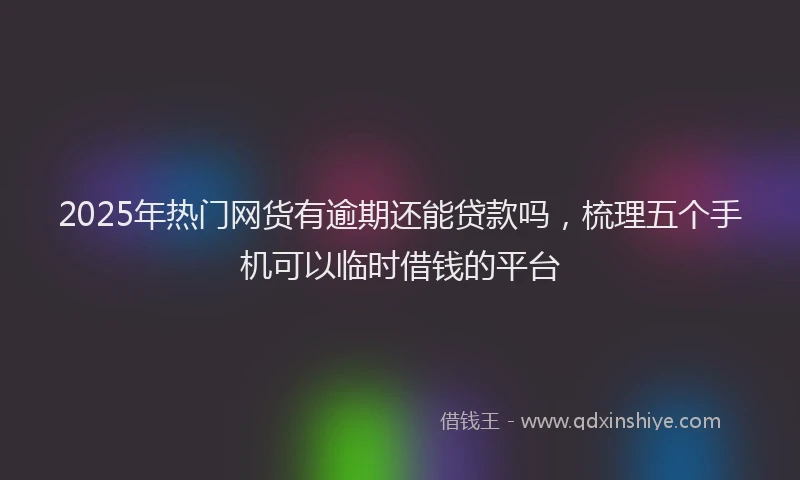 2025年热门网货有逾期还能贷款吗，梳理五个手机可以临时借钱的平台