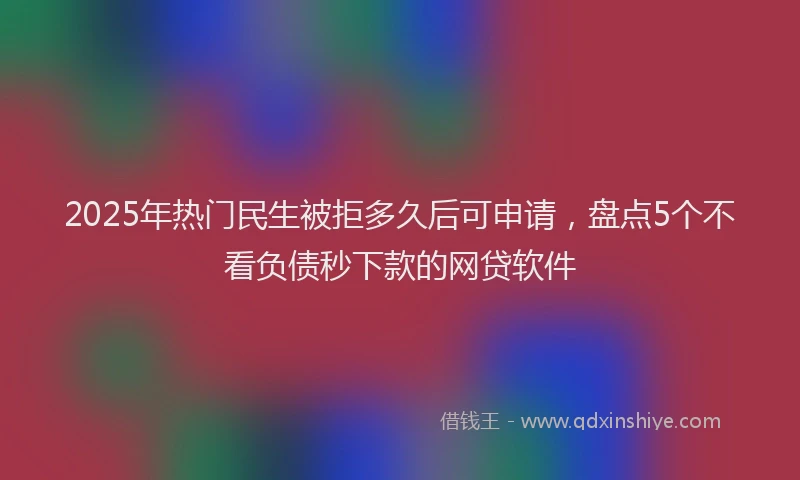 2025年热门民生被拒多久后可申请，盘点5个不看负债秒下款的网贷软件