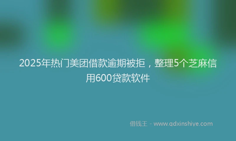 2025年热门美团借款逾期被拒，整理5个芝麻信用600贷款软件