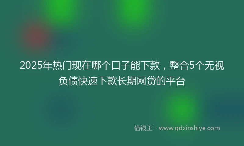 2025年热门现在哪个口子能下款，整合5个无视负债快速下款长期网贷的平台
