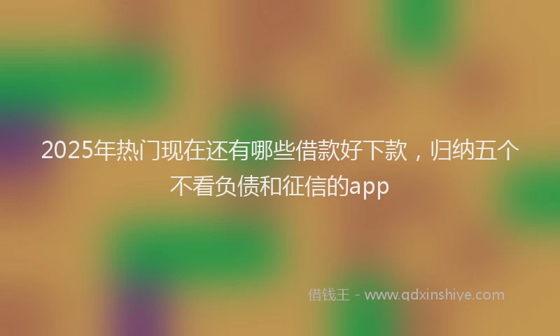 2025年热门现在还有哪些借款好下款，归纳五个不看负债和征信的app