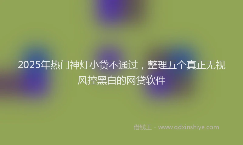 2025年热门神灯小贷不通过，整理五个真正无视风控黑白的网贷软件