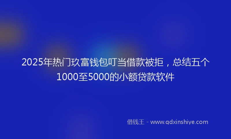 2025年热门玖富钱包叮当借款被拒，总结五个1000至5000的小额贷款软件