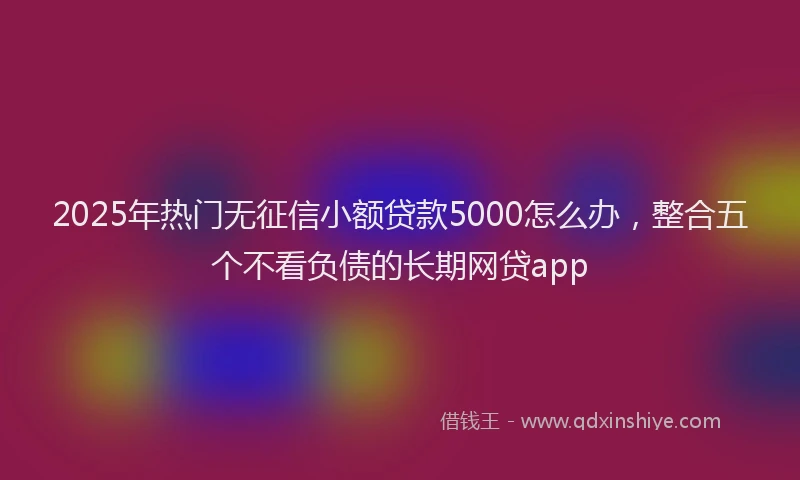 2025年热门无征信小额贷款5000怎么办，整合五个不看负债的长期网贷app