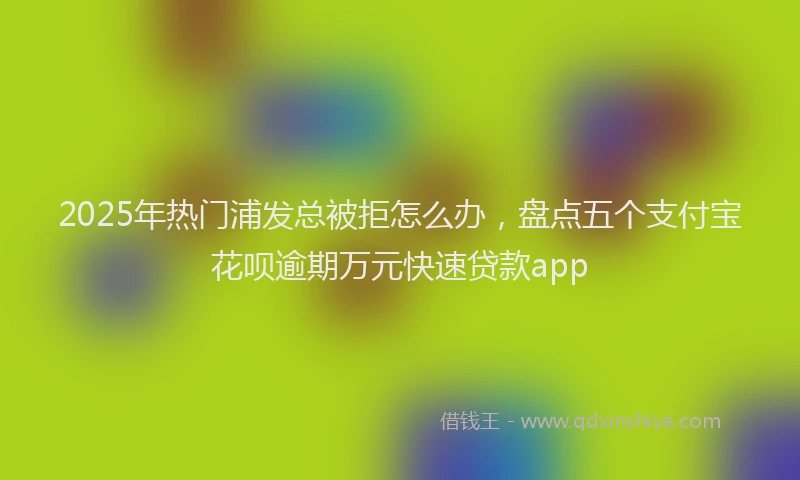 2025年热门浦发总被拒怎么办，盘点五个支付宝花呗逾期万元快速贷款app