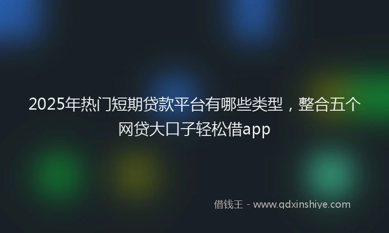 2025年热门短期贷款平台有哪些类型，整合五个网贷大口子轻松借app