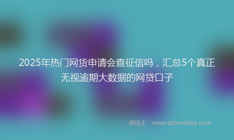 2025年热门网货申请会查征信吗，汇总5个真正无视逾期大数据的网贷口子