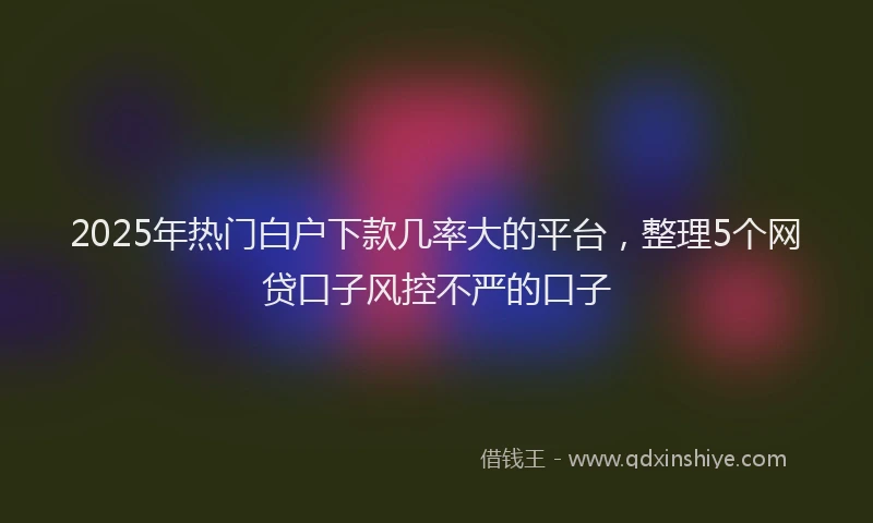 2025年热门白户下款几率大的平台，整理5个网贷口子风控不严的口子