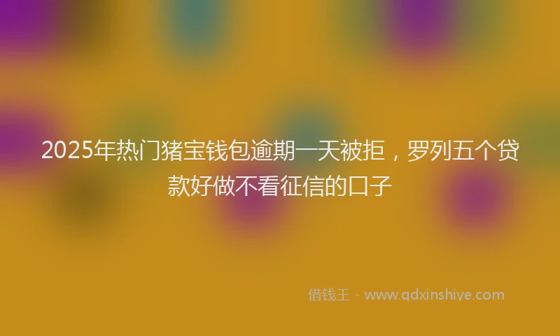 2025年热门猪宝钱包逾期一天被拒，罗列五个贷款好做不看征信的口子
