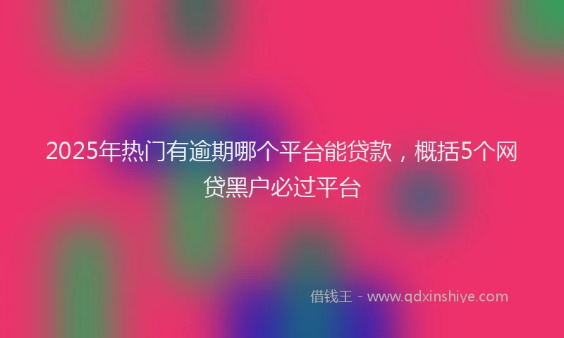 2025年热门有逾期哪个平台能贷款，概括5个网贷黑户必过平台