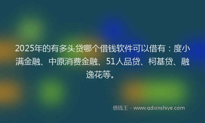 2025年的有多头贷哪个借钱软件可以借有：度小满金融、中原消费金融、51人品贷、柯基贷、融逸花等。