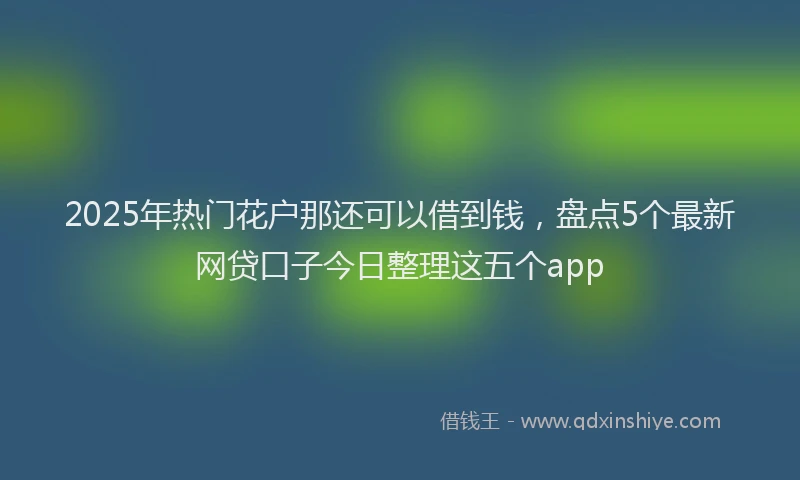 2025年热门花户那还可以借到钱，盘点5个最新网贷口子今日整理这五个app