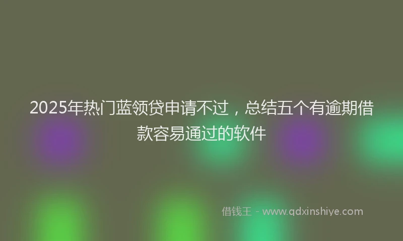 2025年热门蓝领贷申请不过，总结五个有逾期借款容易通过的软件