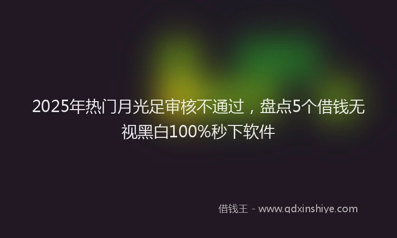 2025年热门月光足审核不通过，盘点5个借钱无视黑白100%秒下软件