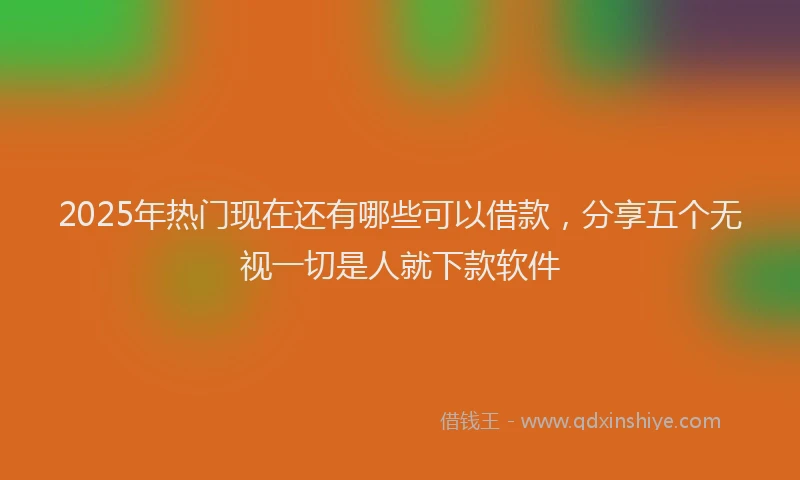 2025年热门现在还有哪些可以借款，分享五个无视一切是人就下款软件