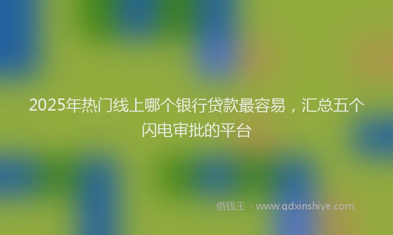 2025年热门线上哪个银行贷款最容易，汇总五个闪电审批的平台
