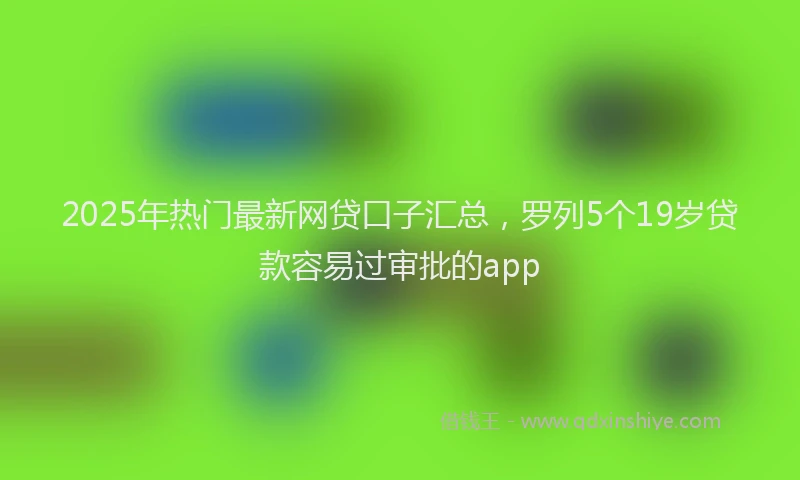 2025年热门最新网贷口子汇总，罗列5个19岁贷款容易过审批的app