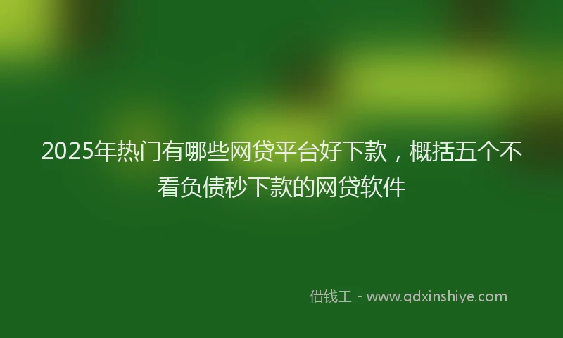 2025年热门有哪些网贷平台好下款，概括五个不看负债秒下款的网贷软件