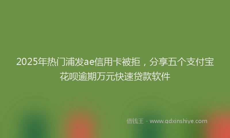 2025年热门浦发ae信用卡被拒，分享五个支付宝花呗逾期万元快速贷款软件