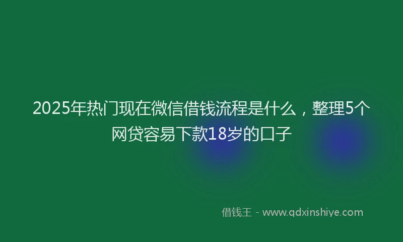 2025年热门现在微信借钱流程是什么，整理5个网贷容易下款18岁的口子
