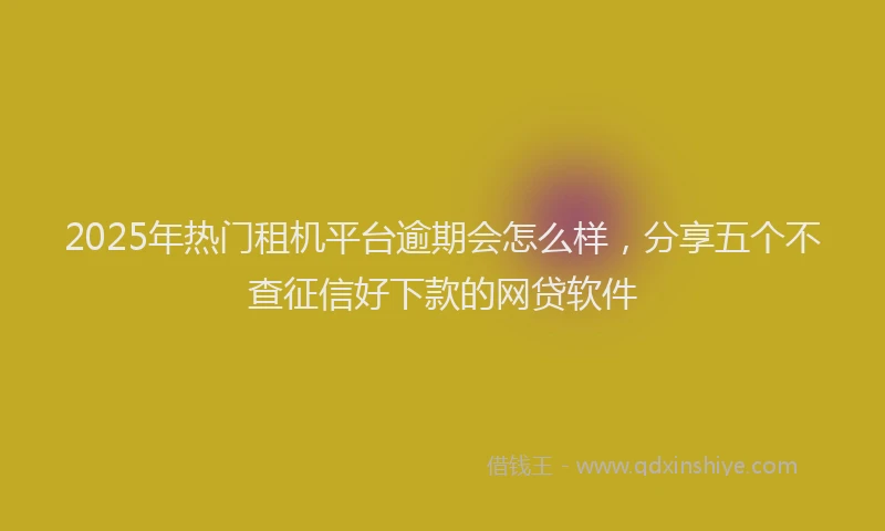 2025年热门租机平台逾期会怎么样，分享五个不查征信好下款的网贷软件