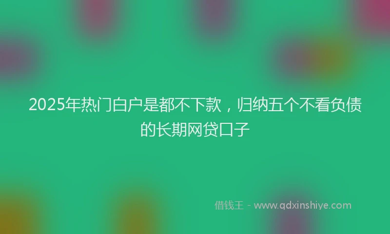 2025年热门白户是都不下款，归纳五个不看负债的长期网贷口子