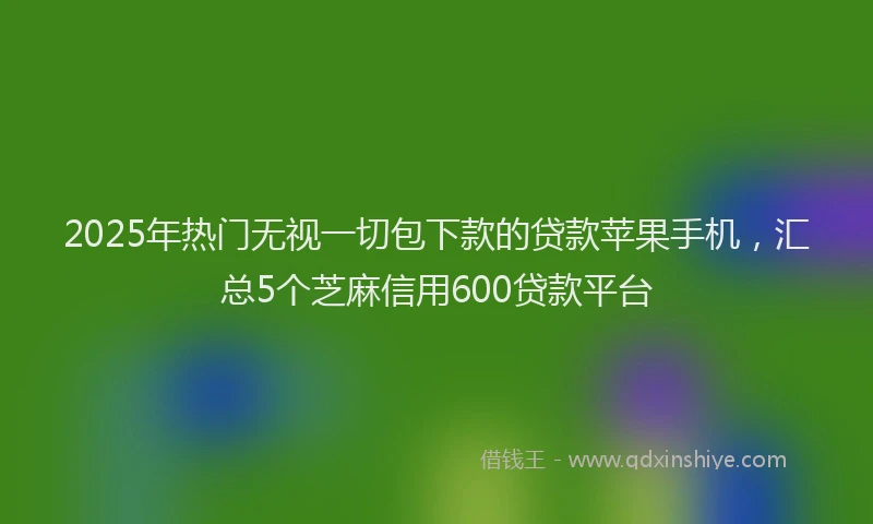 2025年热门无视一切包下款的贷款苹果手机，汇总5个芝麻信用600贷款平台