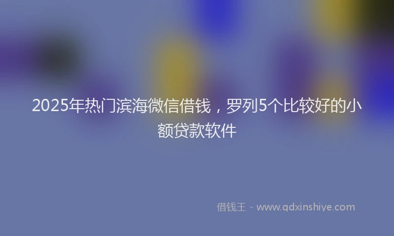 2025年热门滨海微信借钱，罗列5个比较好的小额贷款软件