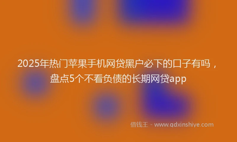 2025年热门苹果手机网贷黑户必下的口子有吗，盘点5个不看负债的长期网贷app