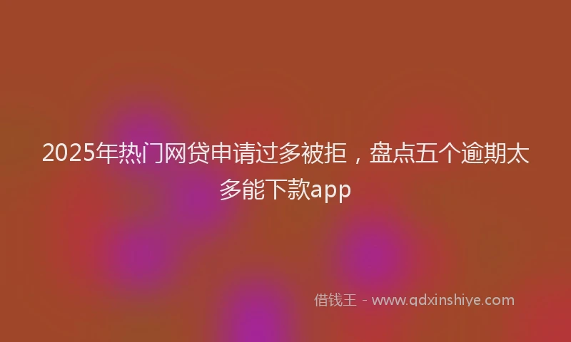 2025年热门网贷申请过多被拒，盘点五个逾期太多能下款app