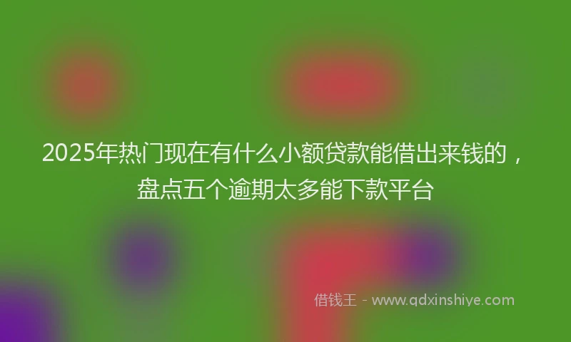 2025年热门现在有什么小额贷款能借出来钱的，盘点五个逾期太多能下款平台