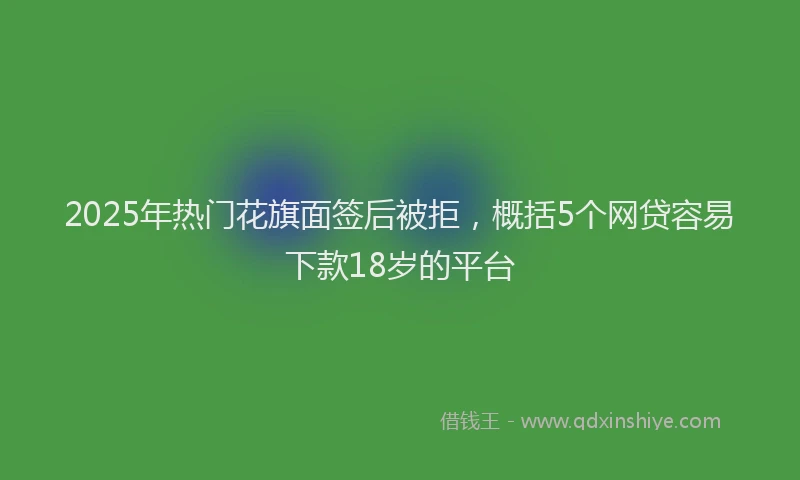 2025年热门花旗面签后被拒，概括5个网贷容易下款18岁的平台