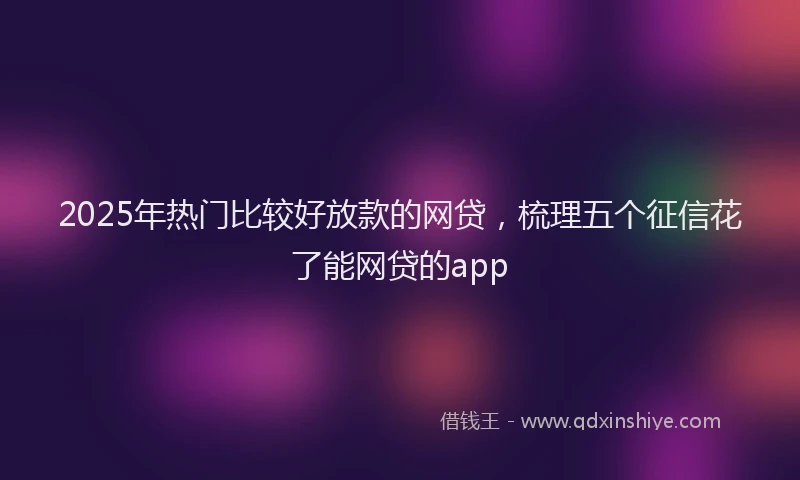 2025年热门比较好放款的网贷，梳理五个征信花了能网贷的app